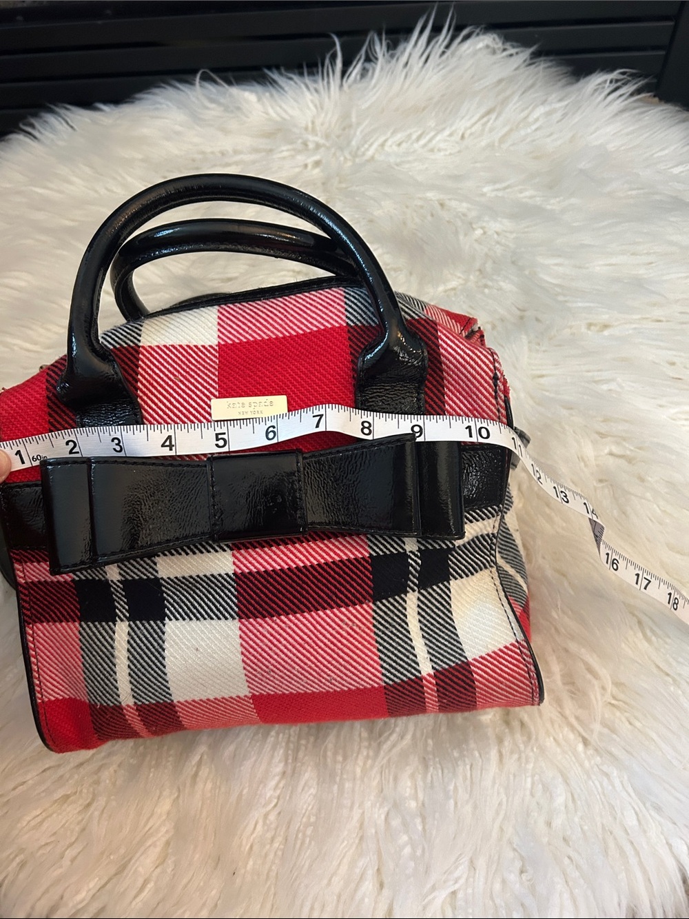 Kate Spade Plaid bow bag - Picture 3 of 6